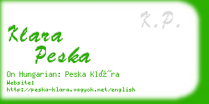 klara peska business card